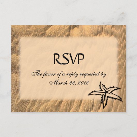 Beach Menu RSVP (Voorkant)