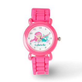 Beach mermaid add name horloge