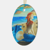 Beach Mermaid Ornament Siren Ornament (Links)
