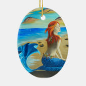 Beach Mermaid Ornament Siren Ornament (Achterkant)