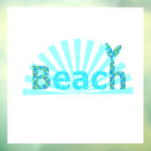 Beach, Mermaid Tail Raamsticker (Vel 3)