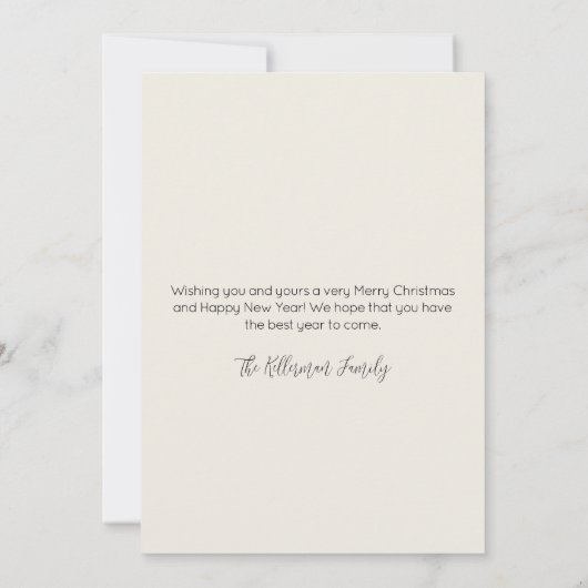 Beach Merry Christmas Feestdagenkaart (Achterkant)