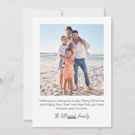 Beach Merry Christmas Feestdagenkaart (Achterkant)