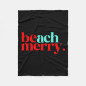 Beach Merry Christmas Funny  Fleece Deken (Voorkant)