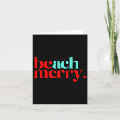 Beach Merry Christmas Funny Kaart (Voorkant)