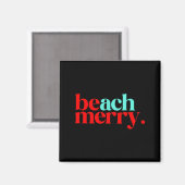Beach Merry Christmas Funny  Magneet (Voorkant / Achterkant)