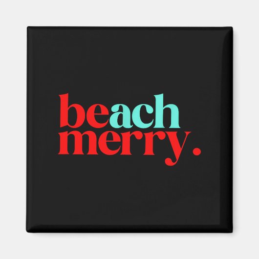 Beach Merry Christmas Funny  Magneet (Voorkant)