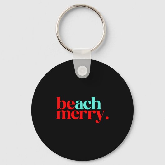 Beach Merry Christmas Funny  Sleutelhanger (Voorkant)