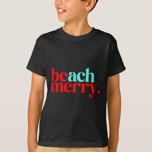 Beach Merry Christmas Funny  T-shirt (Voorkant)