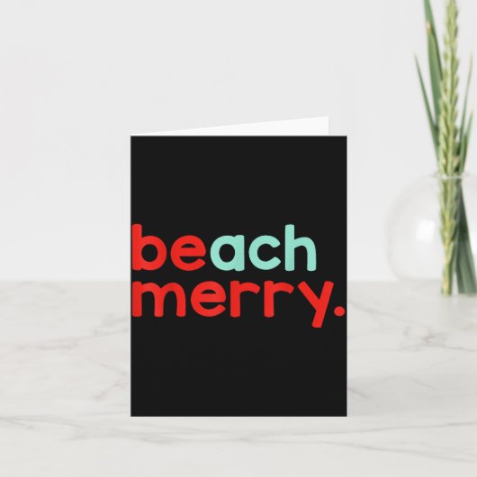 Beach Merry Christmas  Kaart (Voorkant)