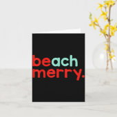 Beach Merry Christmas  Kaart (Gele Bloem)