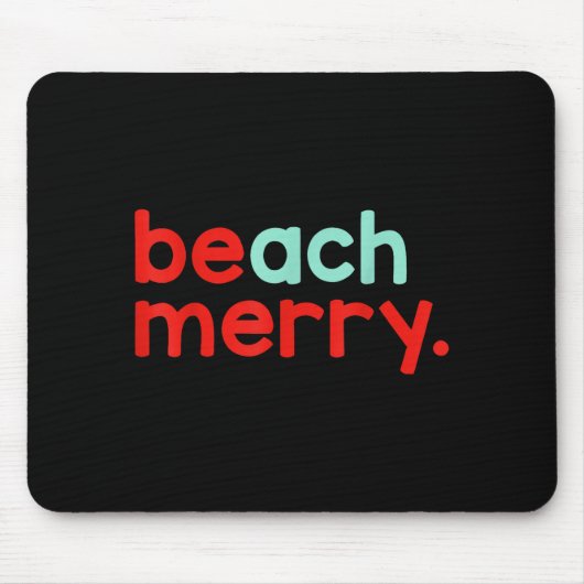 Beach Merry Christmas  Muismat (Voorkant)