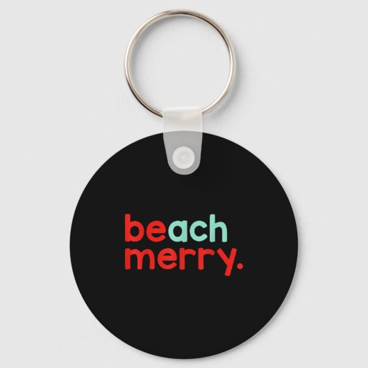 Beach Merry Christmas  Sleutelhanger (Voorkant)