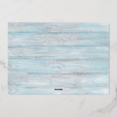 Beach Merry kersthout Foto van Coastal Gold Folie Feestdagenkaart (Achterkant)