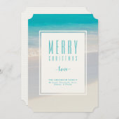 Beach "Merry Kerstmis" op maat Feestdagenkaart (Voorkant / Achterkant)