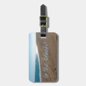Beach met Citaat Bagagelabel (Voorkant verticaal)