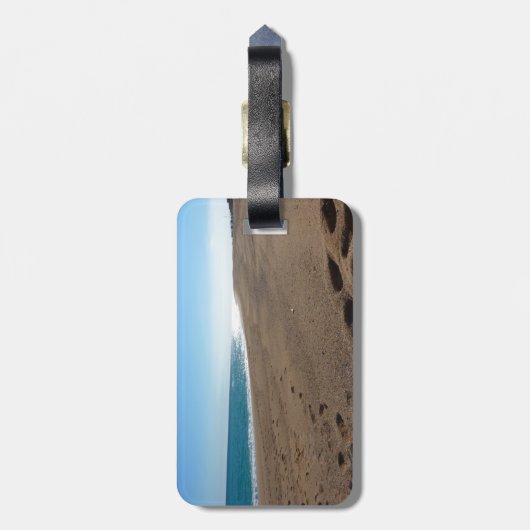 Beach met Citaat Bagagelabel (Achterkant verticaal)