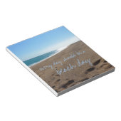 Beach met Citaat Notitieblok (Schuin)