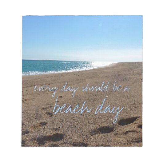 Beach met Citaat Notitieblok (Voorkant)