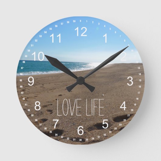 Beach met Citaat Ronde Klok (Voorkant)