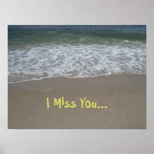 Beach Miss You Poster (Voorkant)