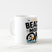 Beach Mode Aan Mok | Grappige Zomer Vakantie Mok (Voorkant links)