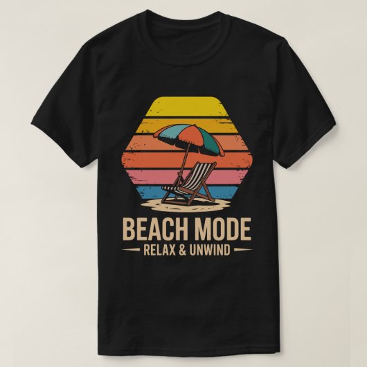 Beach Mode Hexagon Tee T-shirt (Design voorkant)