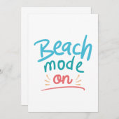 Beach Mode On Bedankkaart (Voorkant / Achterkant)