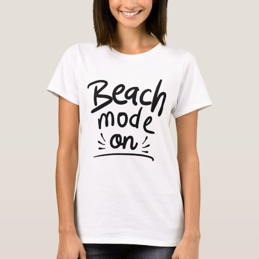 Beach Mode On T-shirt (Voorkant)