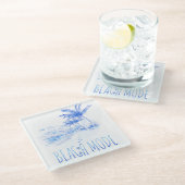 Beach Mode Onderzetter Glazen Onderzetter (Schuin)