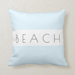 Beach Modern Blue Grey White Coastal Simple Kussen