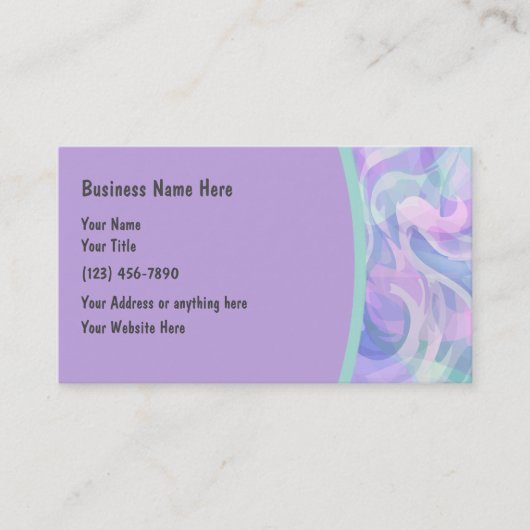 Beach Modern pasteelkleurachtergrond Visitekaartje (Voorkant)