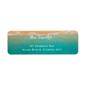 Beach Modern Tropical Return Address Label (Voorkant)