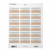 Beach Moderne Large Simple Return Address Label (Full Sheet)