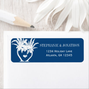 Beach Monaco Blue Palm Destination Chalkboard Etiket