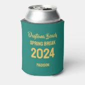 Beach Monkey aangepaste naam & tekst Blikjeskoeler (Blikje Achterkant)
