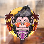 Beach Monkey Raamsticker (Vel 2)