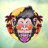 Beach Monkey Raamsticker (Vel 3)