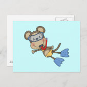 Beach Monkey Snorkeling Tshirts en cadeaus Briefkaart (Voorkant / Achterkant)