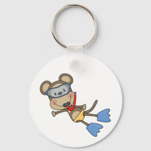 Beach Monkey Snorkeling Tshirts en cadeaus Sleutelhanger