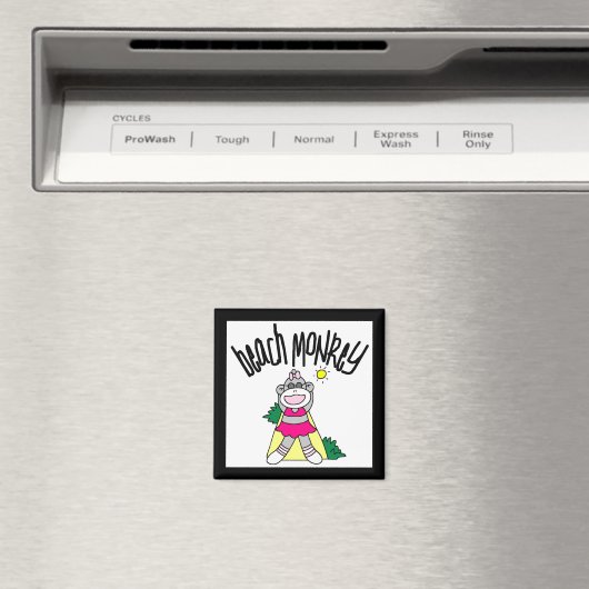 Beach Monkey Tshirts en geschenken Magneet (Insitu (Vaatwasser))