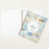Beach Monogram Seashells Patroon Planner (Display)