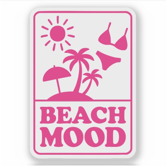 Beach Mood Sticker (Voorkant)