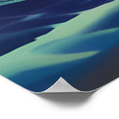 Beach moonlight strook blauw zee jurk poster (Hoek)