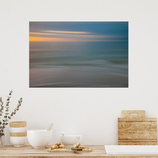 Beach Motion Blurred Abstract | Florida, Verenigde Poster (Keuken)