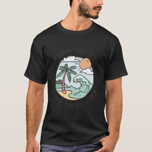 Beach Motiv Mijn Gelukkige Plaats Deville T-shirt (Voorkant)