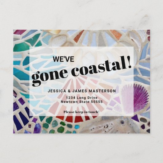 Beach Moving Announcement Briefkaart (Voorkant)