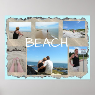 Beach Multi Afbeelding Persoonlijk Poster