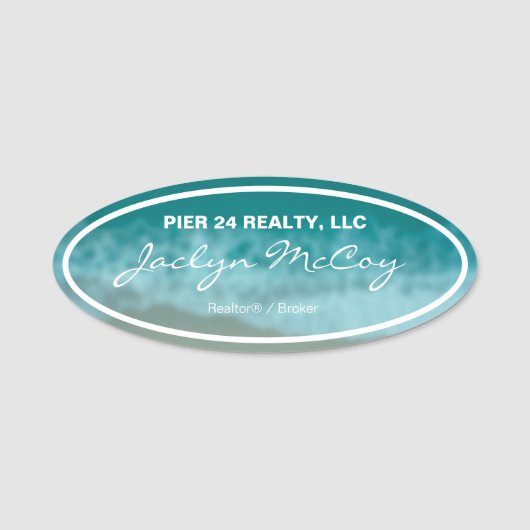 Beach Nametag Naamplaatje (Voorkant)