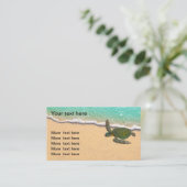 Beach Natuur Coastal Theme Realtor Visitekaartje (Staand voorkant)